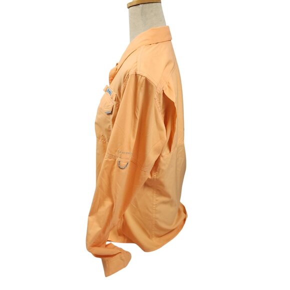 Columbia Performance Fishing Gear Lo Drag Long Sleeve Shirt Bright Nectar Women - Picture 4 of 10